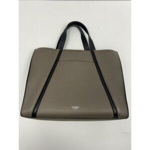 Botkier Pebbled Genuine Leather Exterior And Interior Tote Bag Grey
